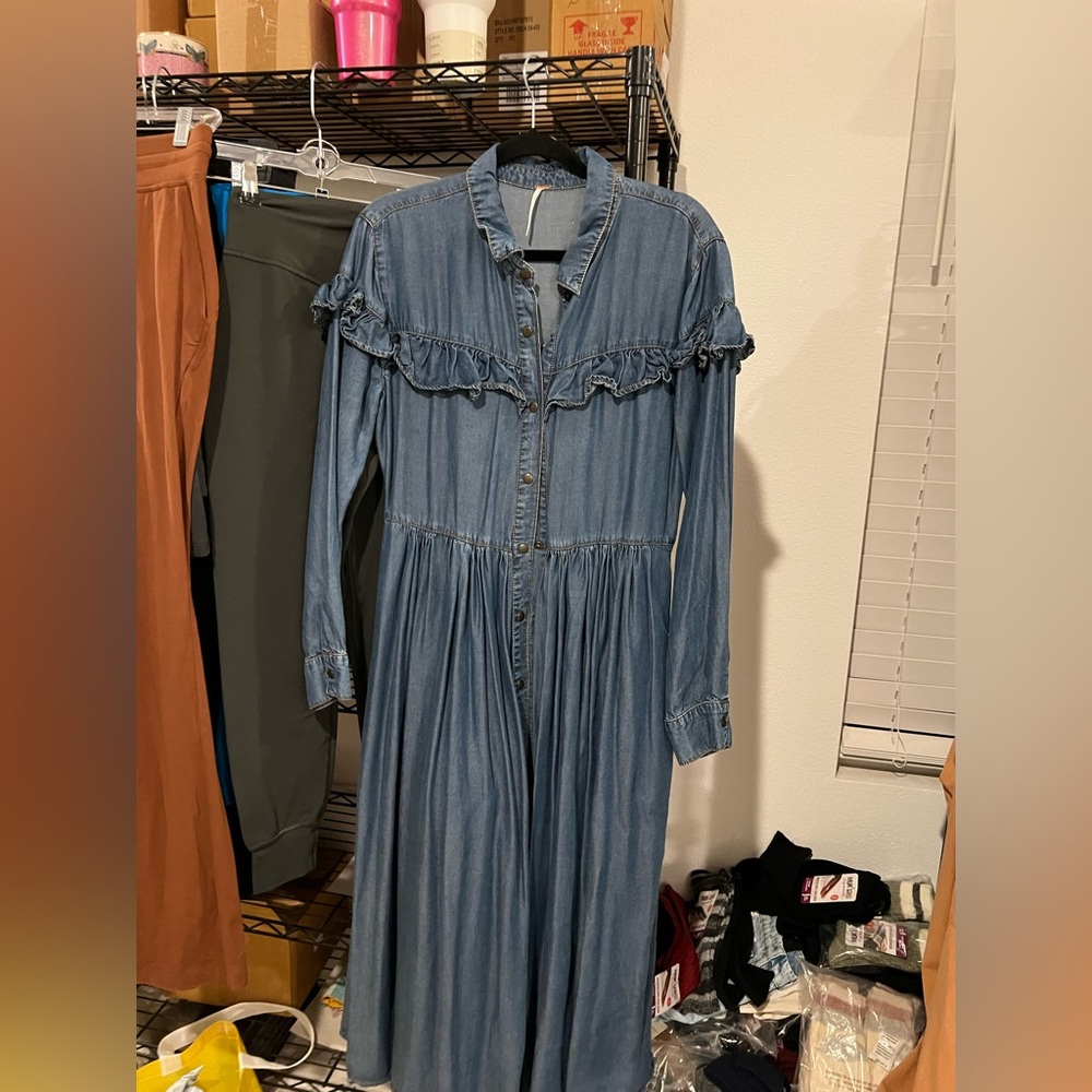 Free People Montana Sunset Midi Dress, LARGE NWOT - Picture 3 of 6